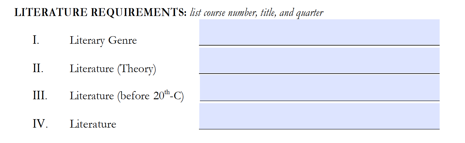 lit requirements